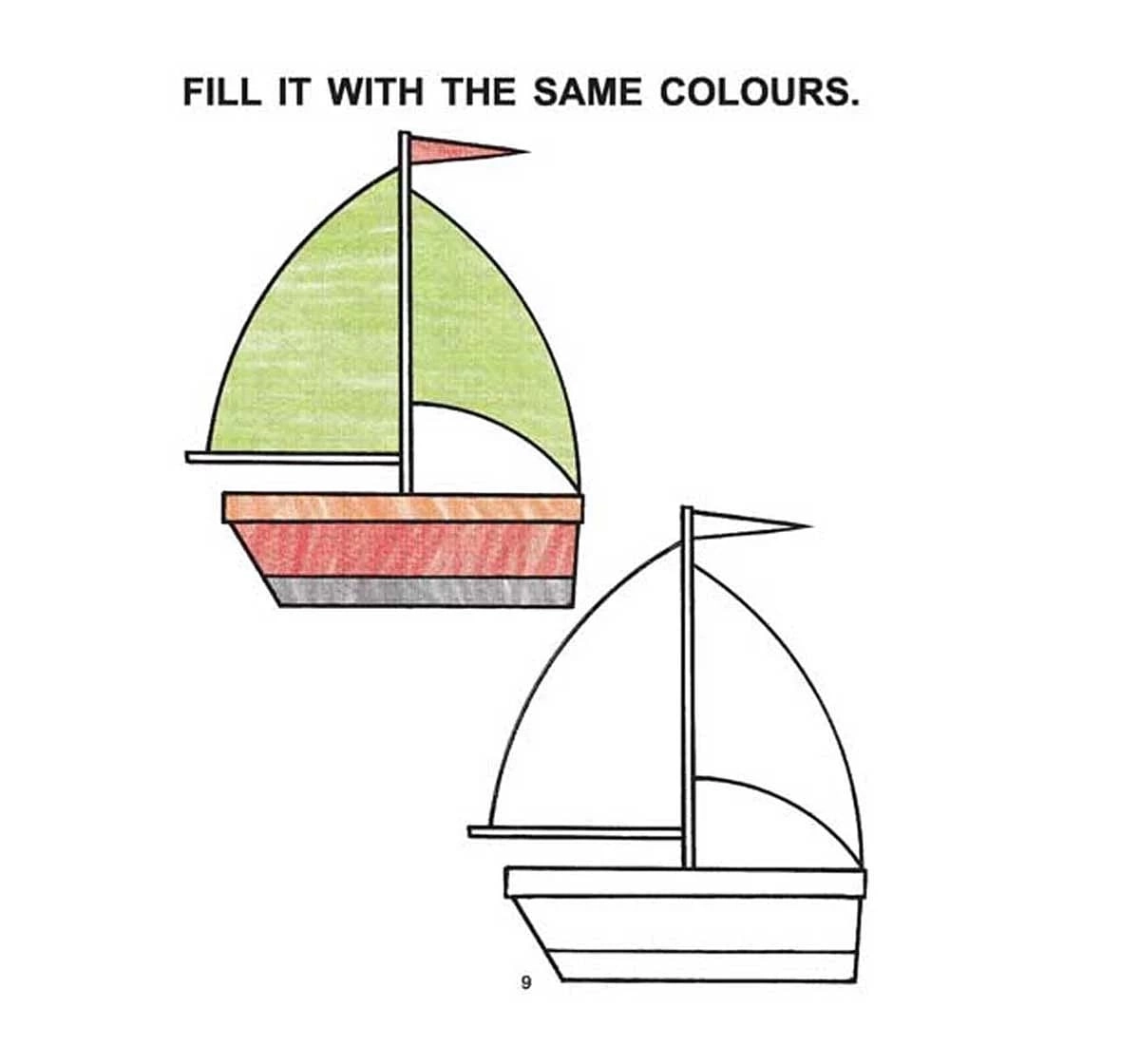Dreamland Paper Back Colour With Crayons Part 2 Drawing Book for kids 3Y+, Multicolour
