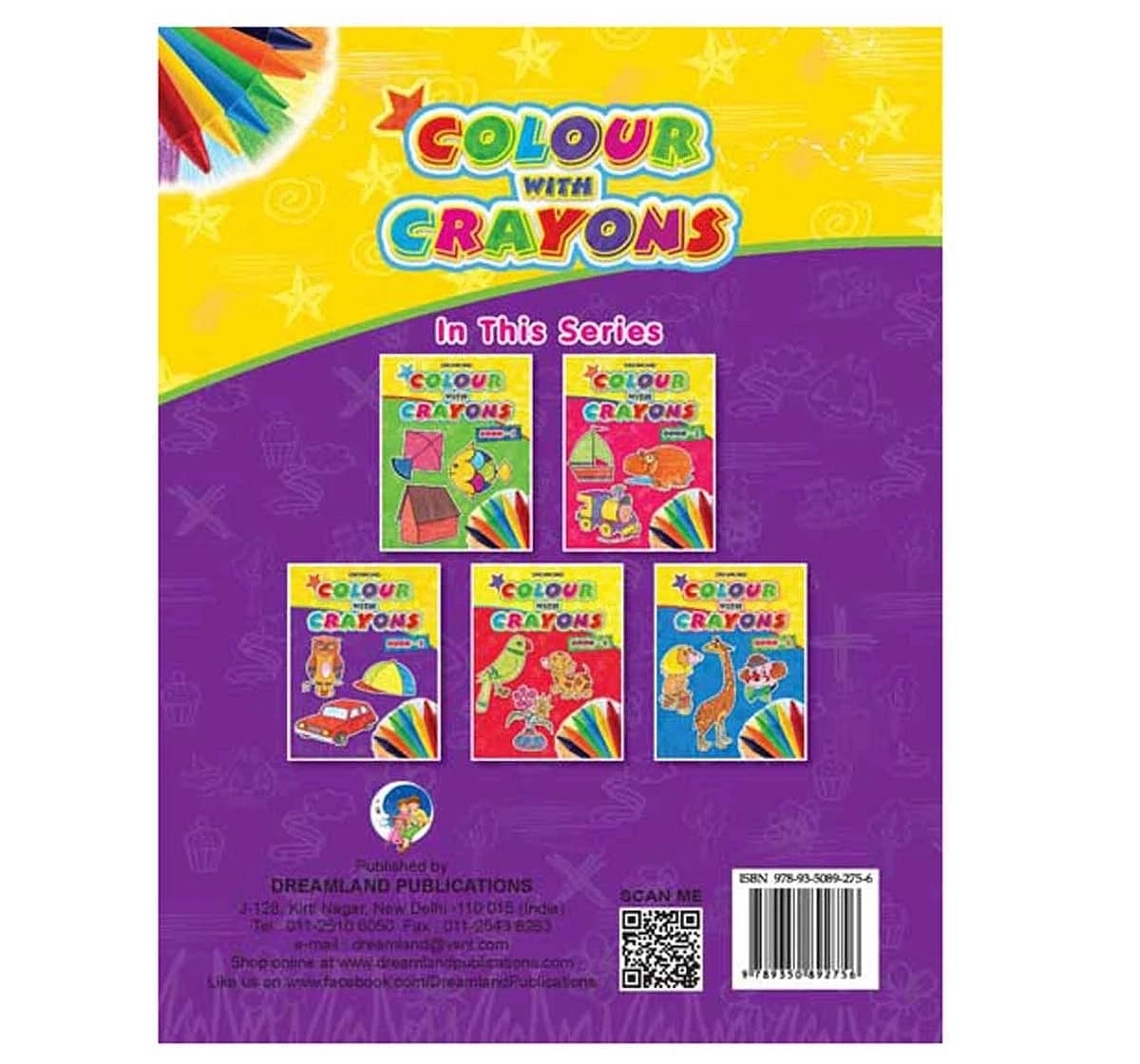Dreamland Paper Back Colour With Crayons Part 3 Drawing Book for kids 3Y+, Multicolour