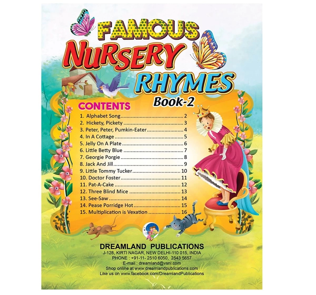 Dreamland Paper Back Famous Nursery Rhymes Part 2 Early Learning Book for kids 3Y+, Multicolour