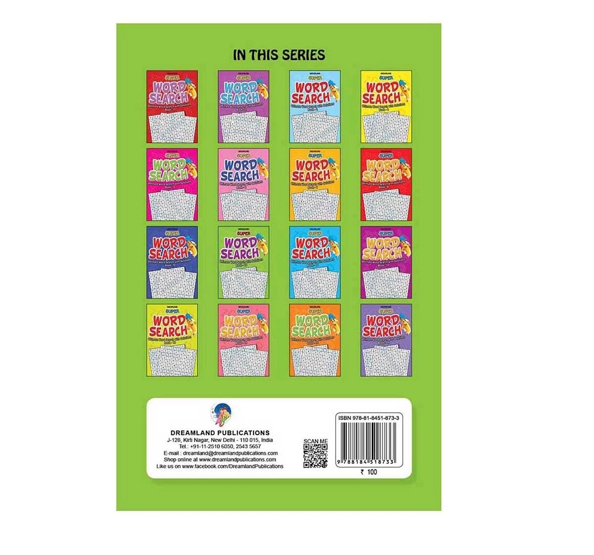 Dreamland Paper Back Super Word Search Control Part 10 Activity Book for kids 7Y+, Multicolour