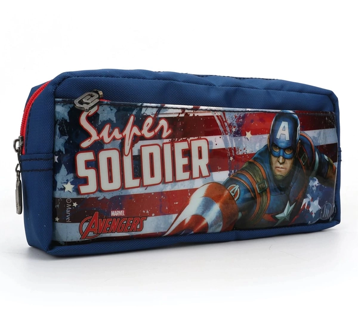 Avengers Captain America Character Pencil Bag for kids Blue 5Y+