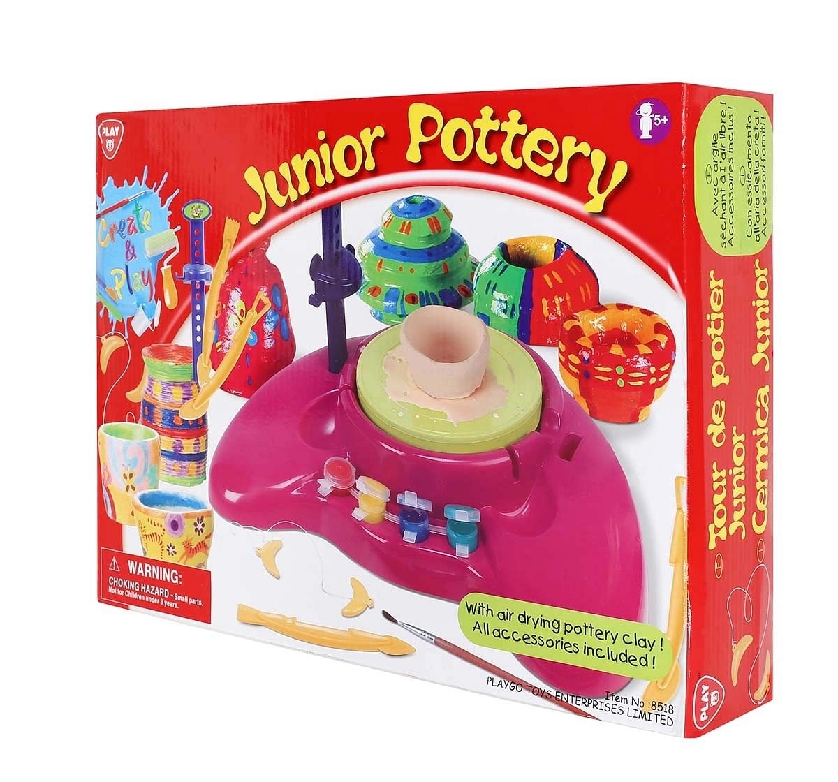 Playgo-Junior Pottery B/O DIY Art & Craft Kits for Kids age 5Y+ 