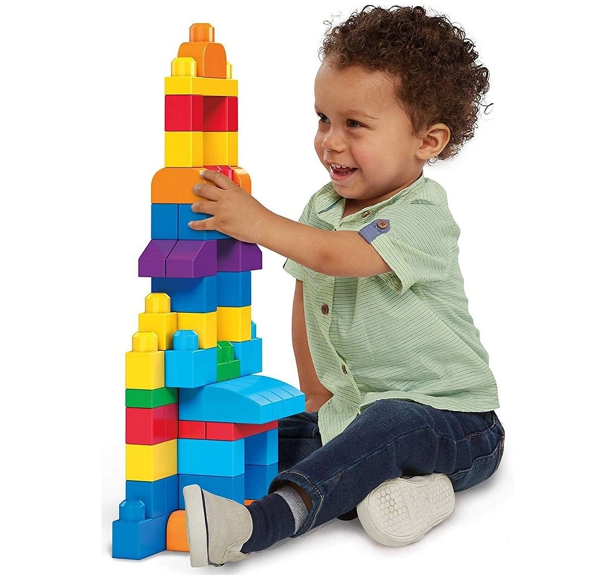 Mega Blocks First Builders Big Building Bag, Multicolor Toddler Blocks for Kids age 12M+, Assorted