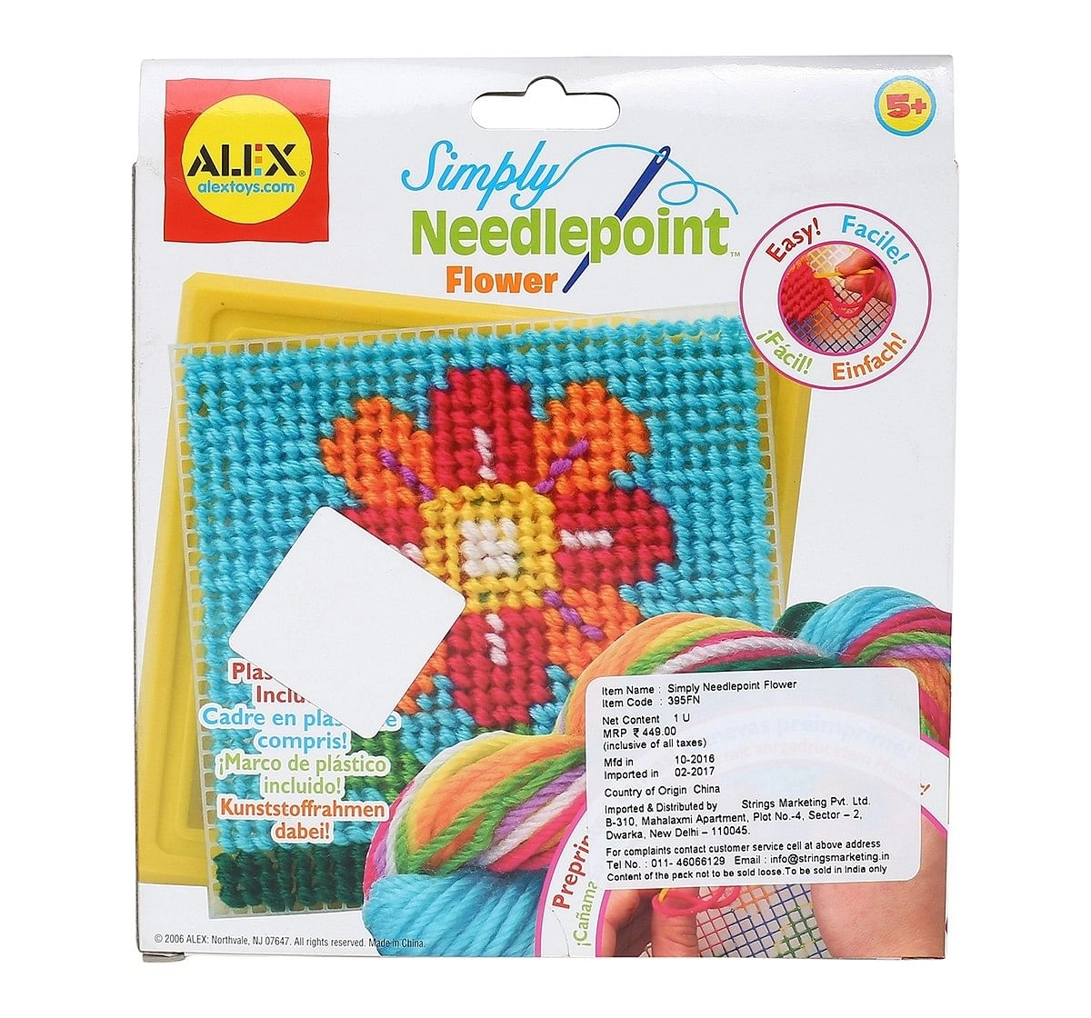 Alex Toys - Craft Simply Needlepoint - Flower Blossom 395Fn