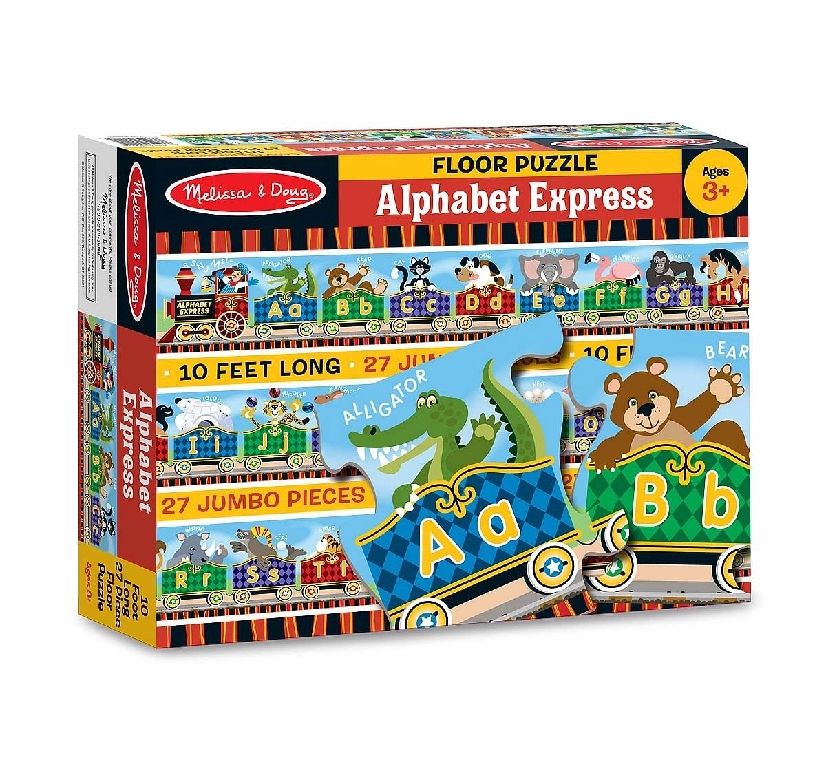 Melissa & Doug : Alphabet Express Floor Puzzle Early Learner Toys for Kids Age 3Y+