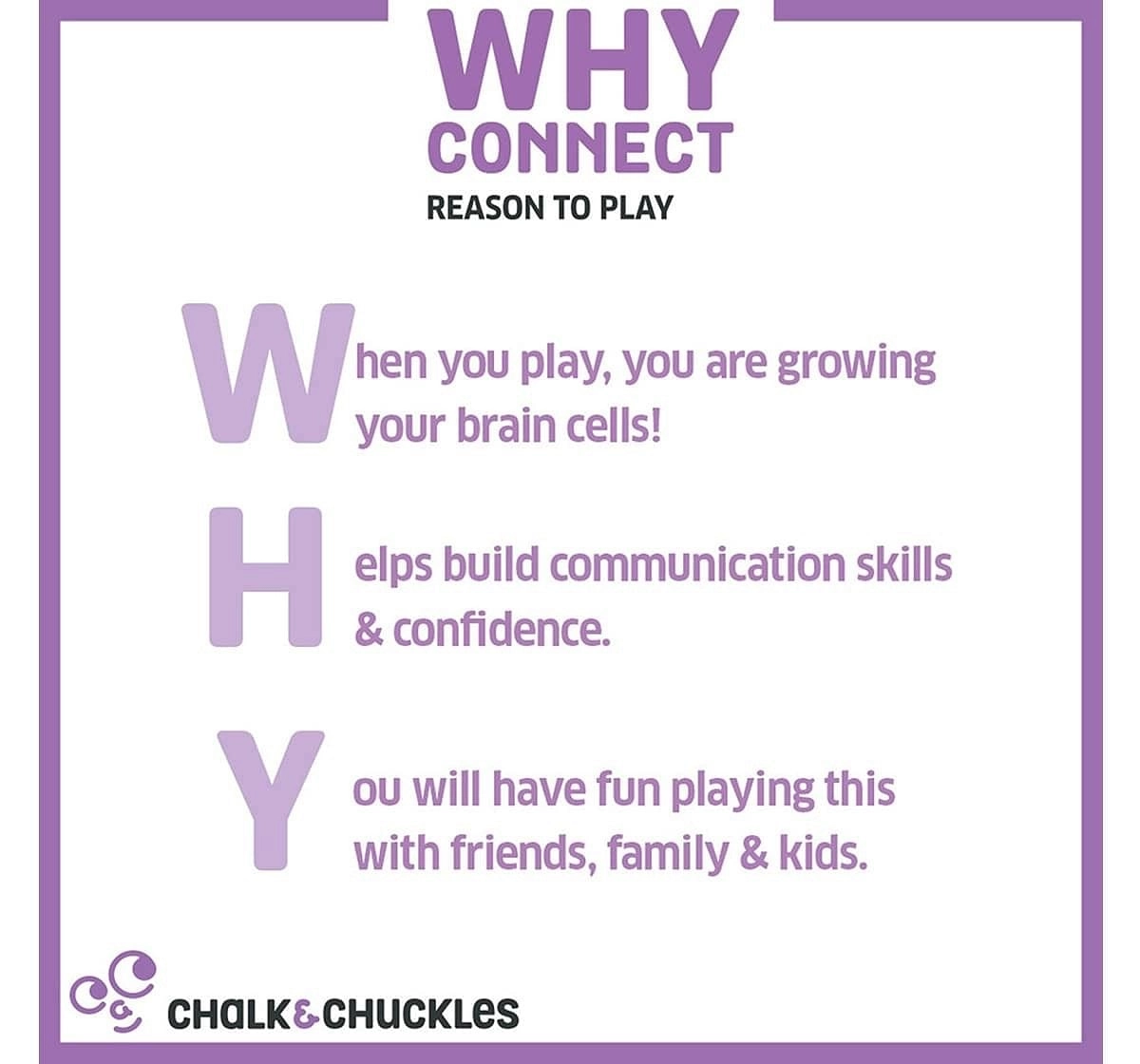 Chalk and Chuckles Why Connect Game,  6Y+