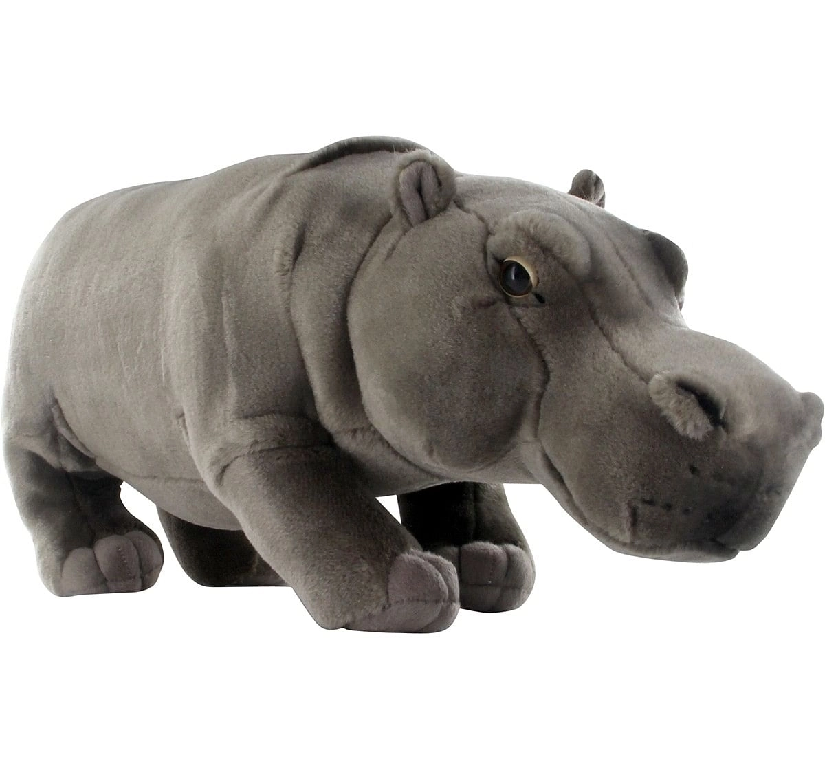 Hamleys Hippo Soft Toy (Gray) Animals & Birds for Kids age 2Y+ - 20 Cm (Grey)