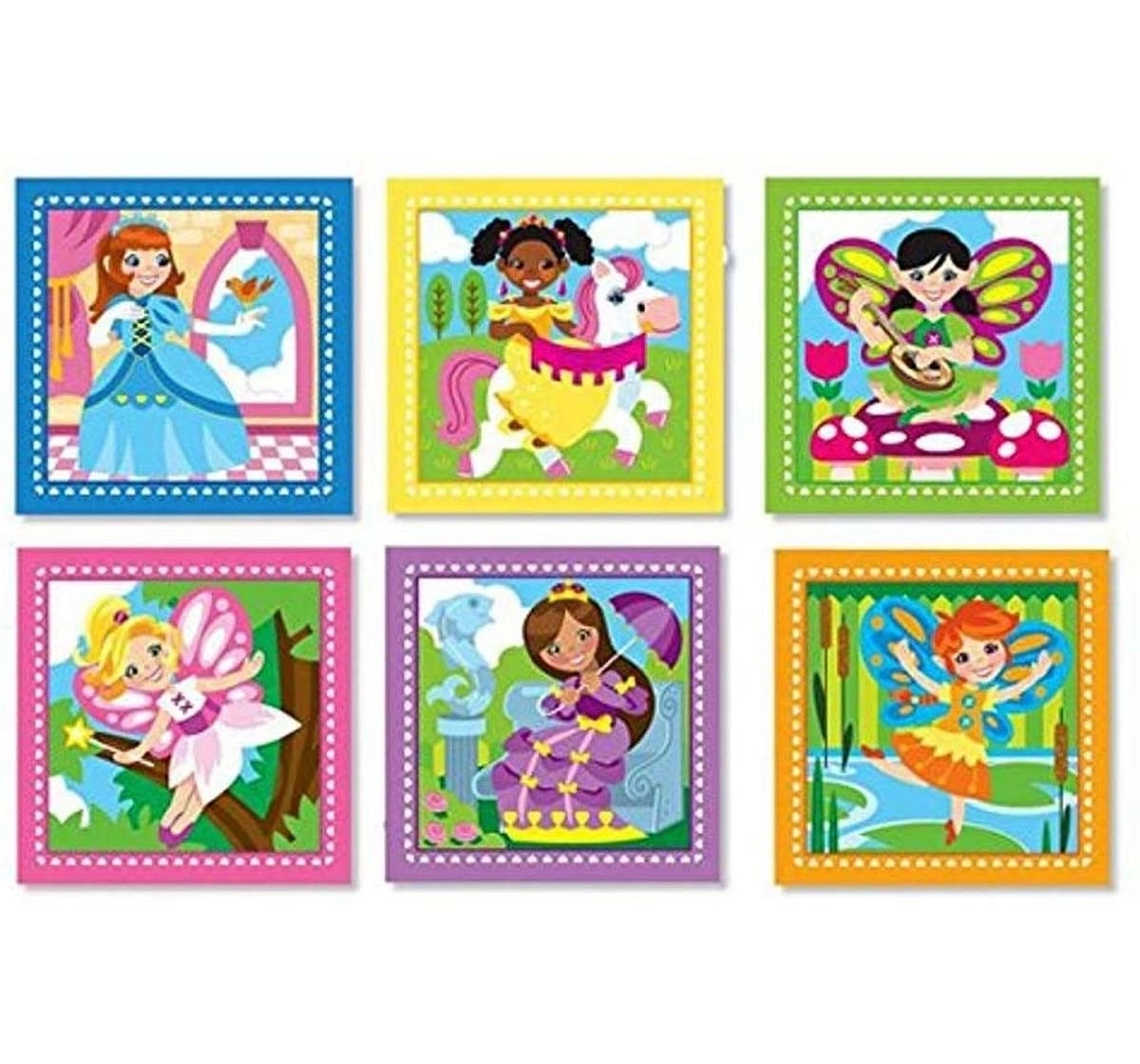 Melissa & Doug Princess And Fairy Cube Puzzle Diy Art & Craft Kits for Kids Age 3Y+