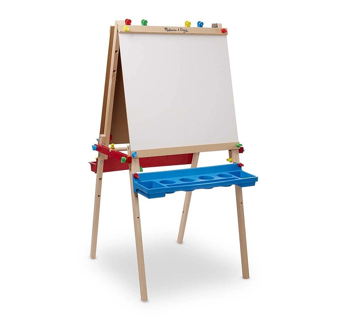 Melissa & Doug White Deluxe Wooden Standing Art Easel Activity Table & Boards for Kids age 3Y+