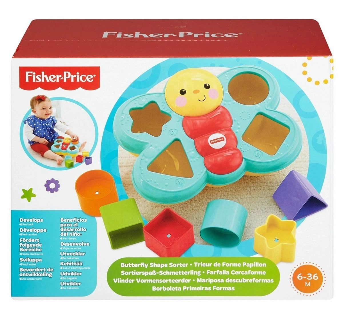 Fisher Price Sort N Spill Butterfly Activity Toys for Kids age 6M+ 