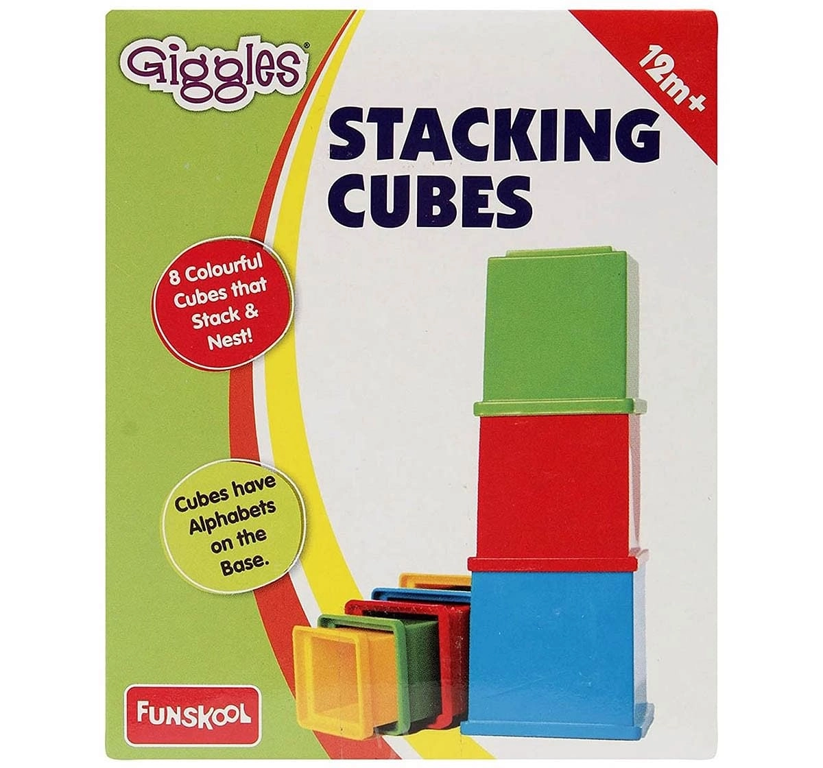 Giggles Stacking Cubes Learning Toy for Kids age 12M+