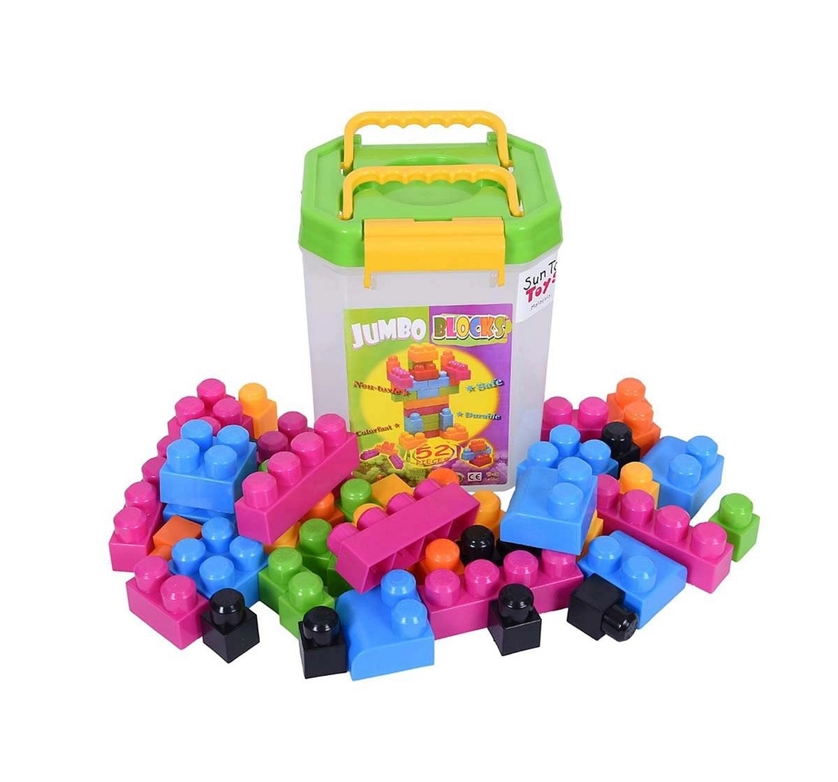 Sunta Jumbo Plastic Blocks - 52Pcs  Baby Gear for Kids age 3Y+ 