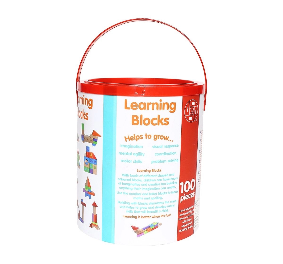 MI 100Pcs Wooden Learning Blocks for Kids age 2Y+ 