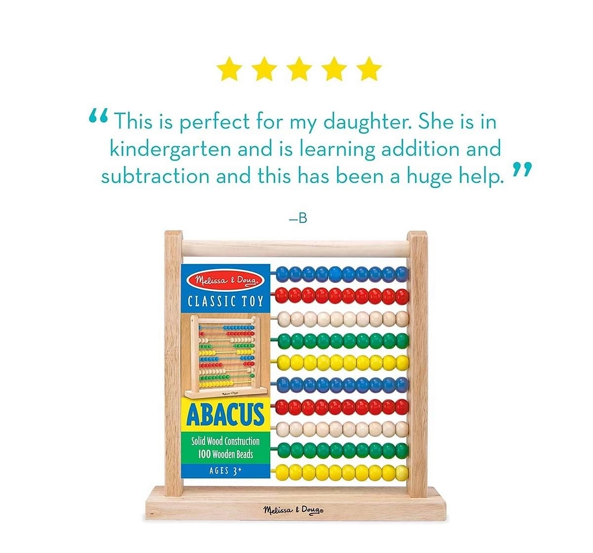 Melissa And Doug Abacus Wooden Toys for Kids Age 3Y+