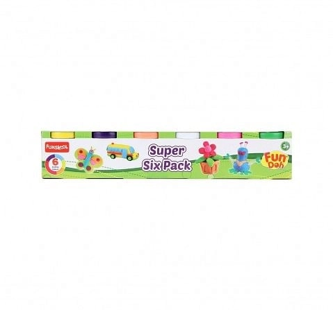 Fun Dough Super Six Clay & Dough for Kids Age 3Y+
