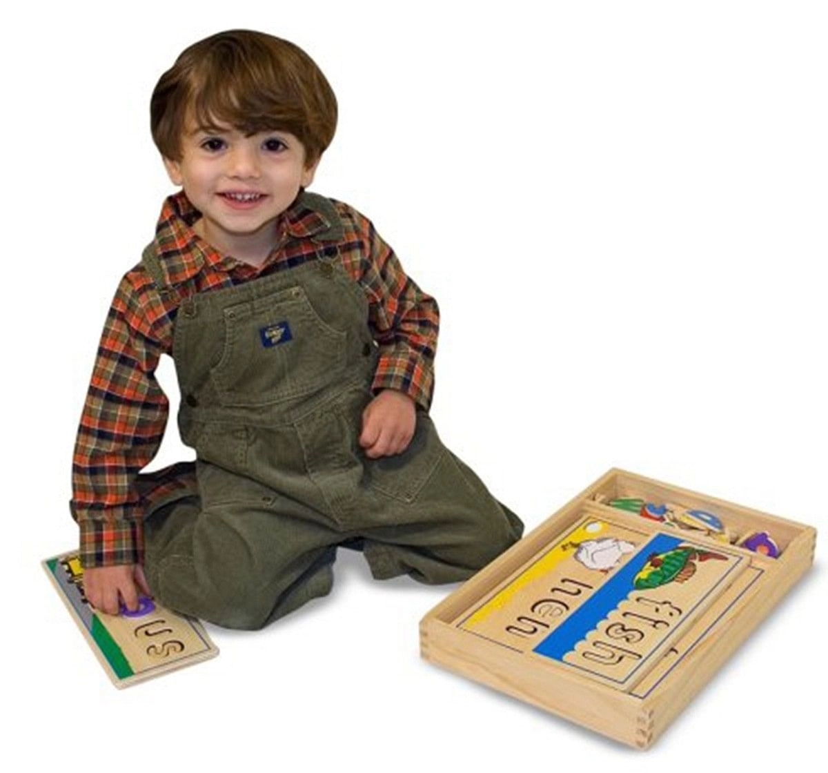 Melissa & Doug See & Spell Learning Toy (Developmental Toys, Wooden Case, Develops Vocabulary And Spelling Skills, 50+ Wooden Pieces)
