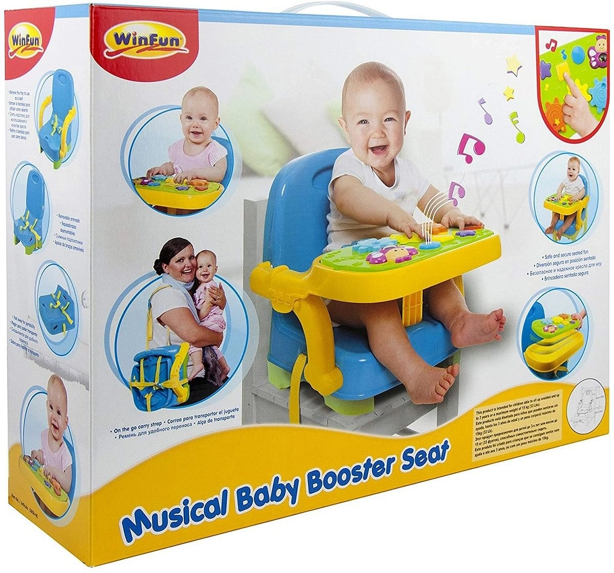 Winfun Musical Baby Booster Seat, Multi Color