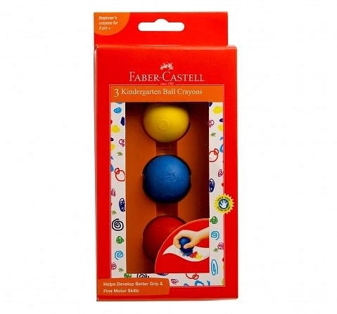 Faber-Castell  ball crayons y r blu pk 3 , 3Y+