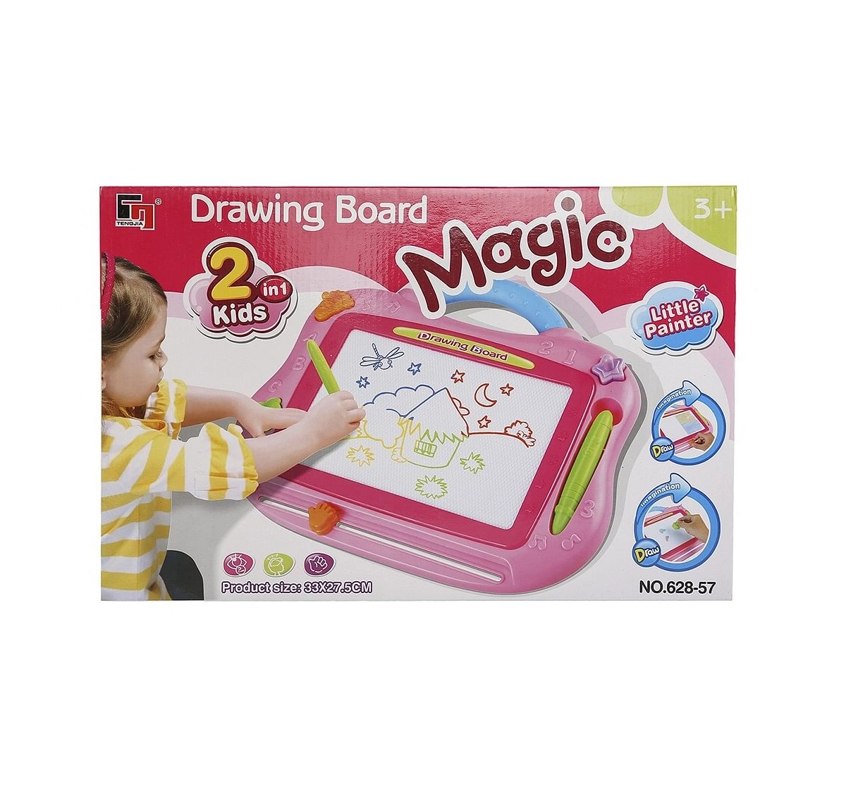 Comdaq Hamleys Magic Drawing Board for Kids age 3Y+ (Pink) 