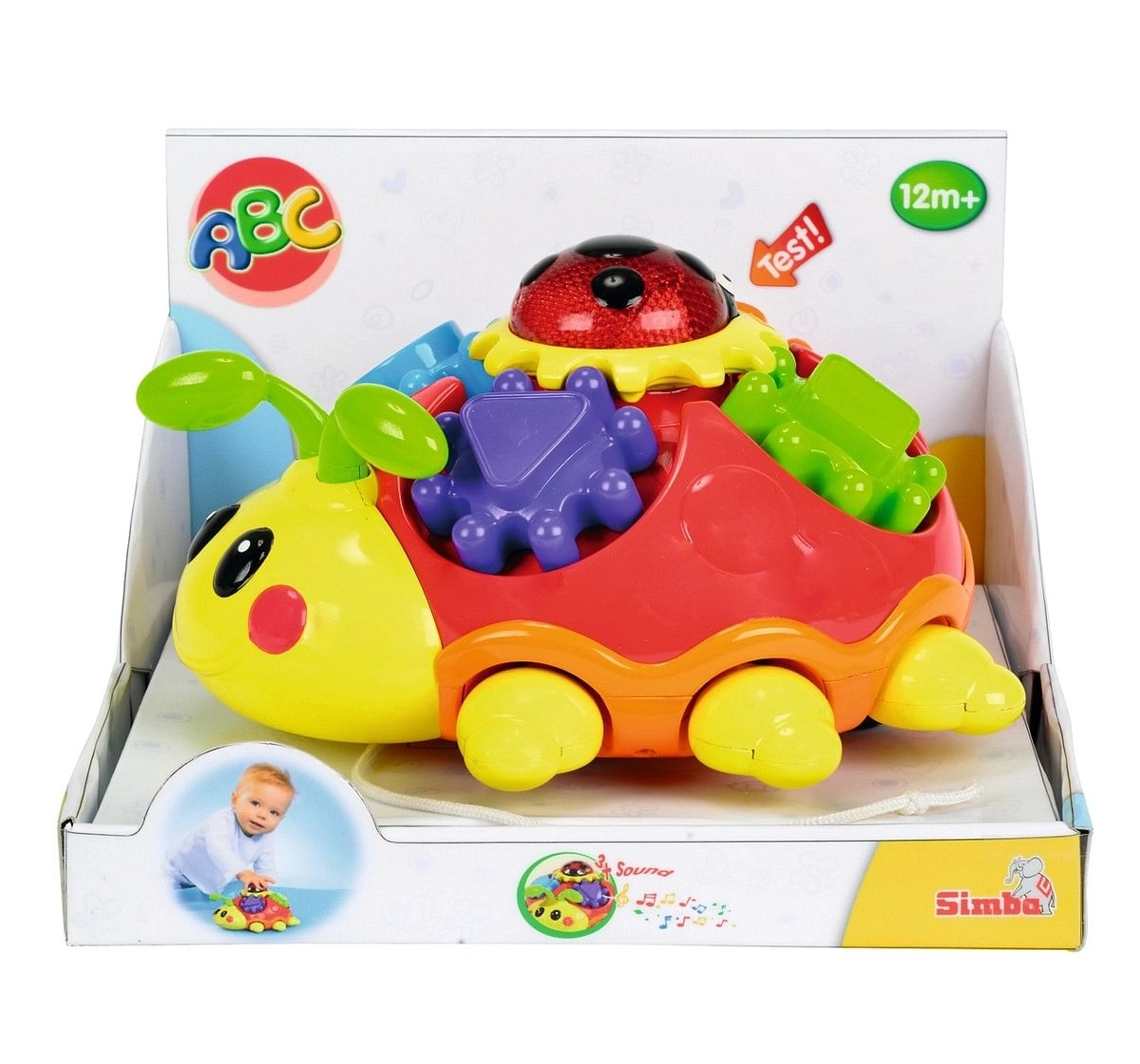 Simba ABC Pull Along Beetle with Melody Multicolor 12M+