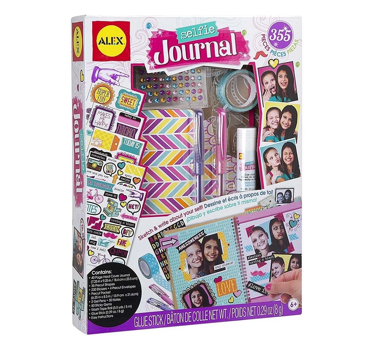 Alex Toys Craft Selfie Journal, Multi Color School Stationary for Kids age 7Y+ 