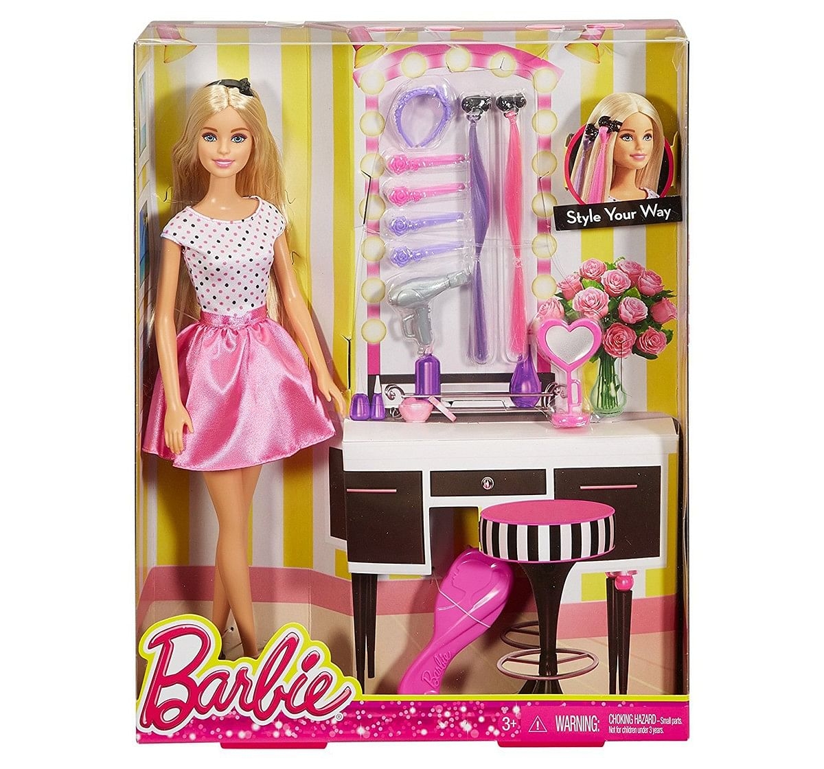 Shop Barbie Doll With Hair Accessories Playset Dolls & Accessories for Kids  age 3Y+
