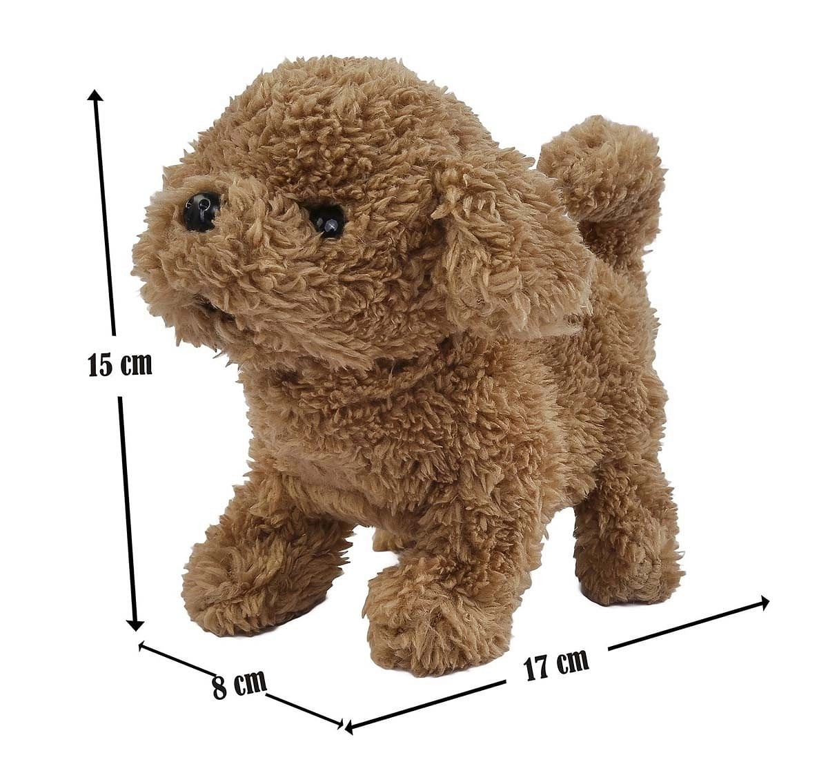 Rowan Movers & Shakers Baby Cairn Terrier Plush Soft Dog  Interactive  Toys for Kids age 3Y+ - 13.4 Cm (Brown)