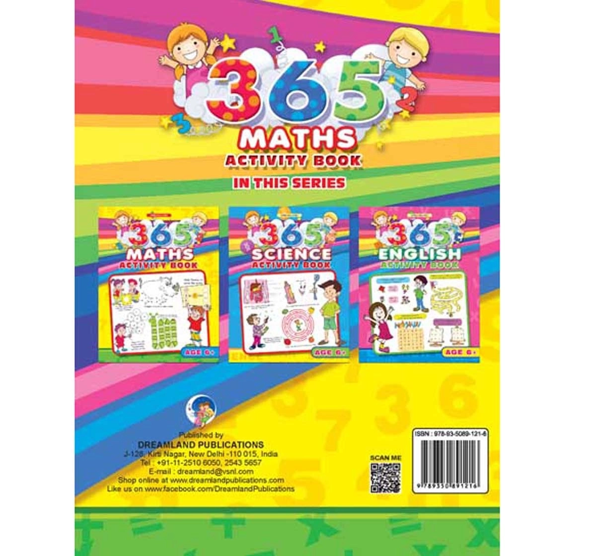 Dreamland Paperback 365 Maths Activity Book for Kids 6Y+, Multicolour