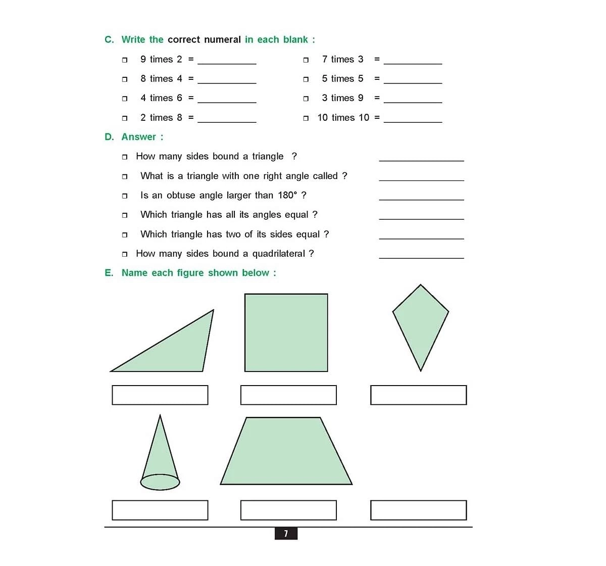 Dreamland Paper Back Mental Mathematics Part 3 School Textbooks for kids 4Y+, Multicolour