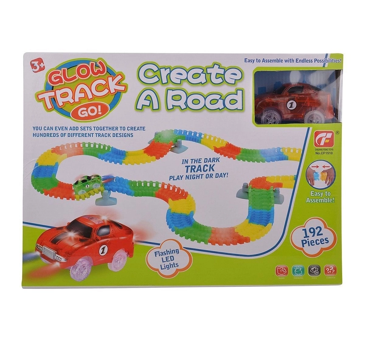 Turbo Trax 192 PCS Track and Car Set for Kids age 3Y+ 