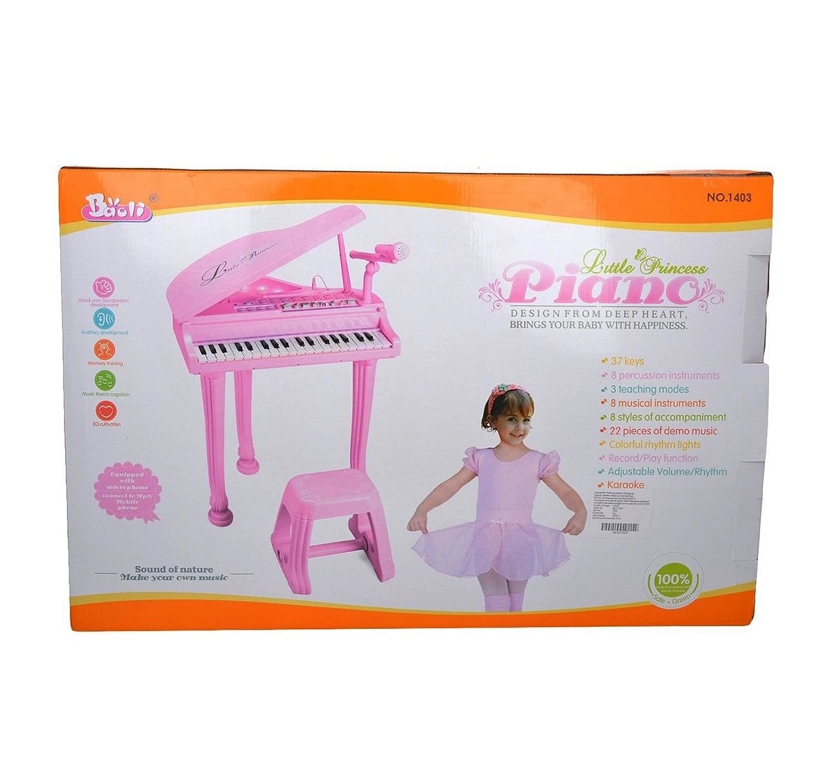 Comdaq Pink Grand Piano With Stool