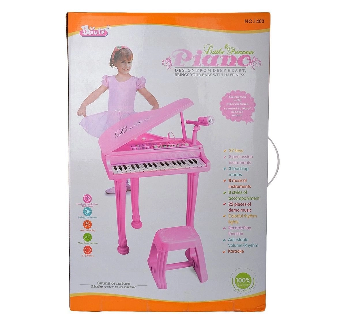 Comdaq Pink Grand Piano With Stool