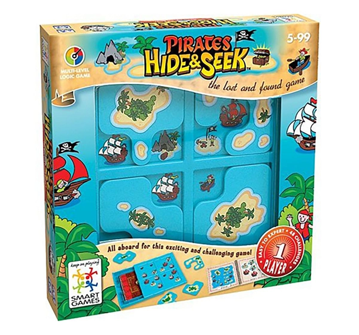 Smart Games Pirates Jr. Hide & Seek for Kids age 6Y+ (Blue)