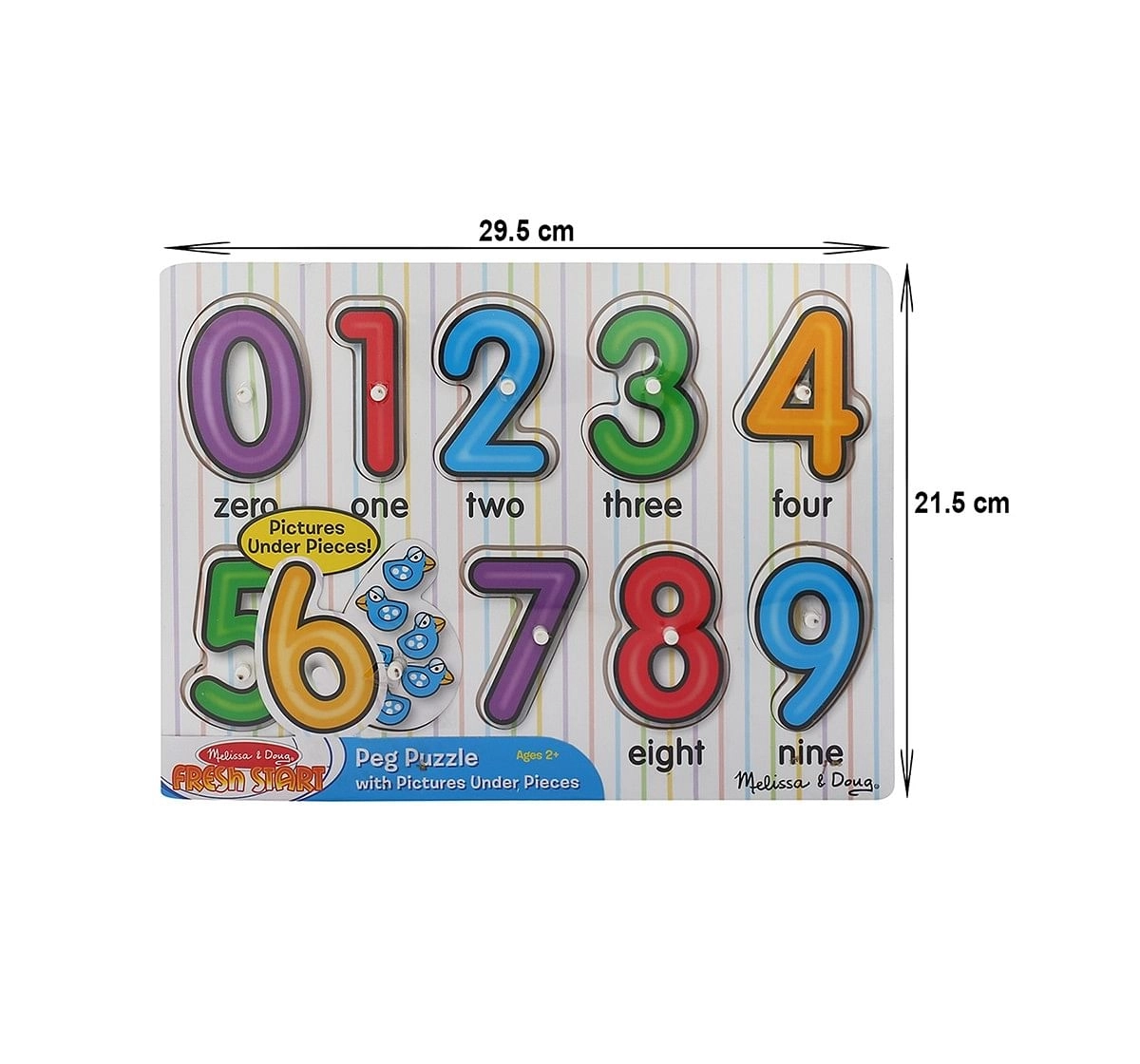 Melissa & Doug See-Inside Numbers Peg Wooden Toys for Kids age 24M+ 