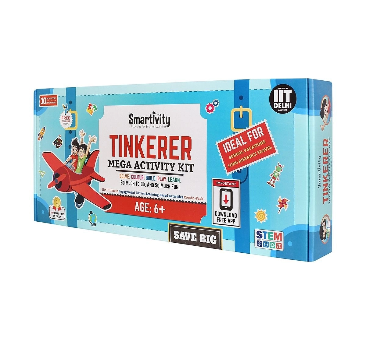 Smartivity Mega-Activity Kit : Tinkerer Stem, Diy, Educational, Learning, Building and Construction Toy for Kids age 6Y+ 