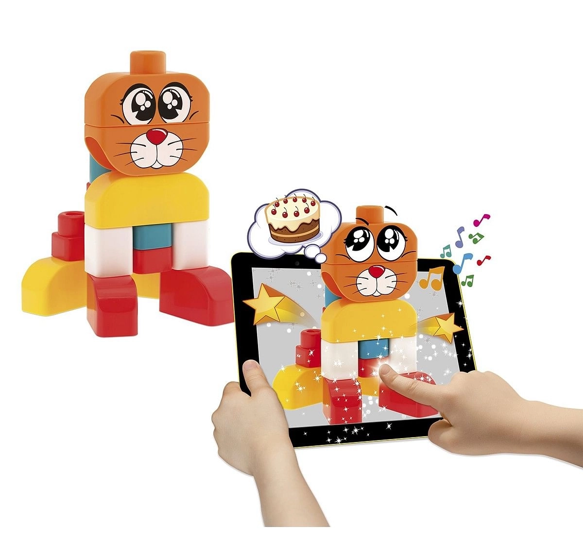 Chicco Cat & Dog Building Blocks with Augmented Reality for Kids age 12M+ 