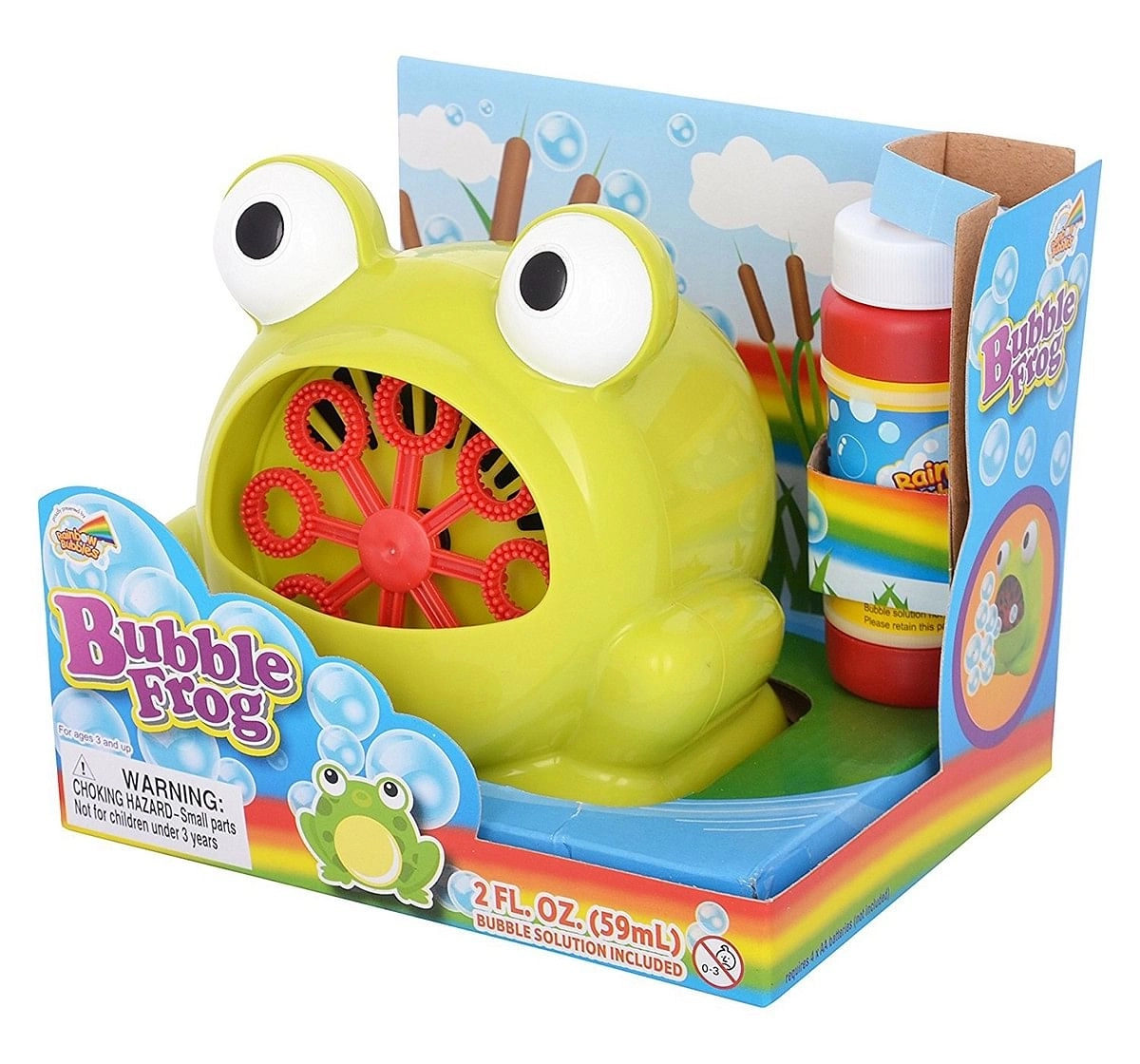  Rainbow Bubbles Frog With Fuel Impulse Toys for Kids age 3Y+ (Green)