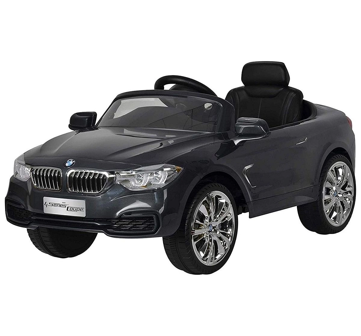 Chilokbo BMW 4 Series Coupe Battery Operated Ride-on Car Battery Operated Rideons for Kids age 18M + (Grey)