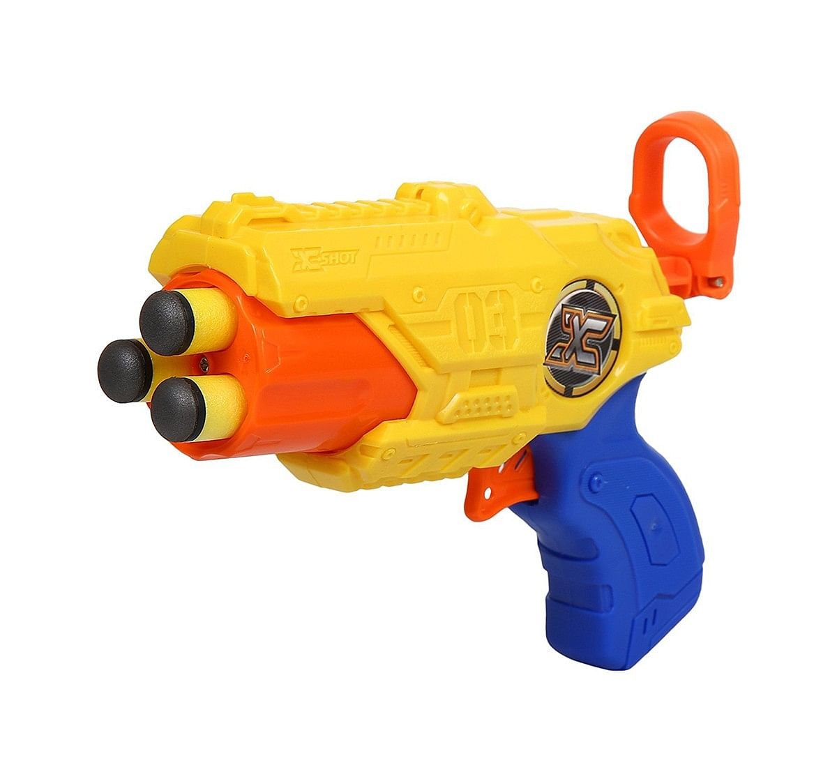 X-Shot Barrel Breaker Blaster Gun Tk-3 With 6 Darts, White Blasters for Kids age 8Y+ (Yellow)