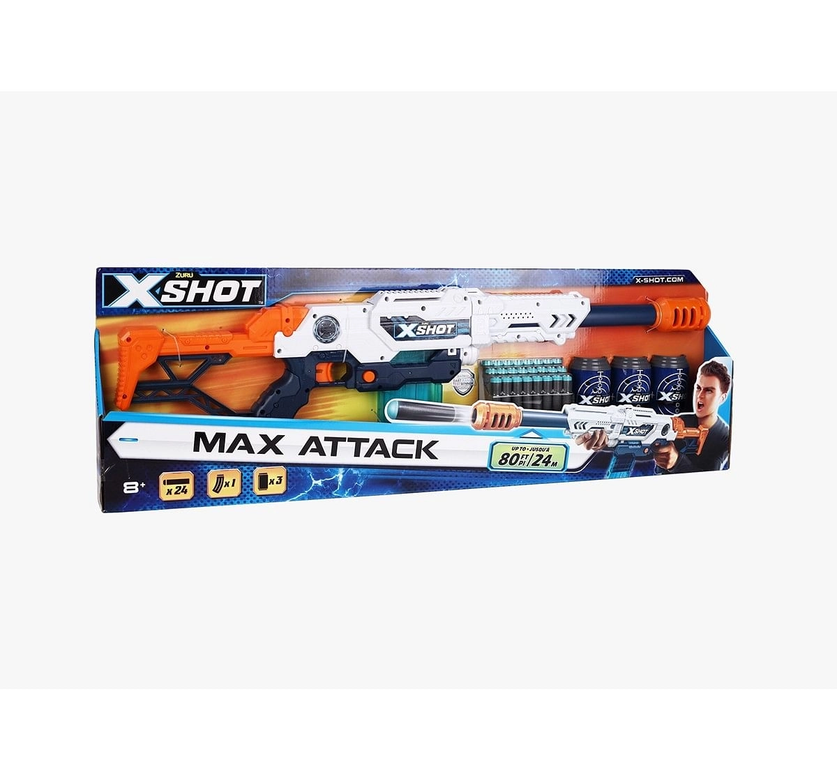 X-Shot Ne Zuru Clip Blaster L Max Attack Blasters for Kids age 8Y+ 