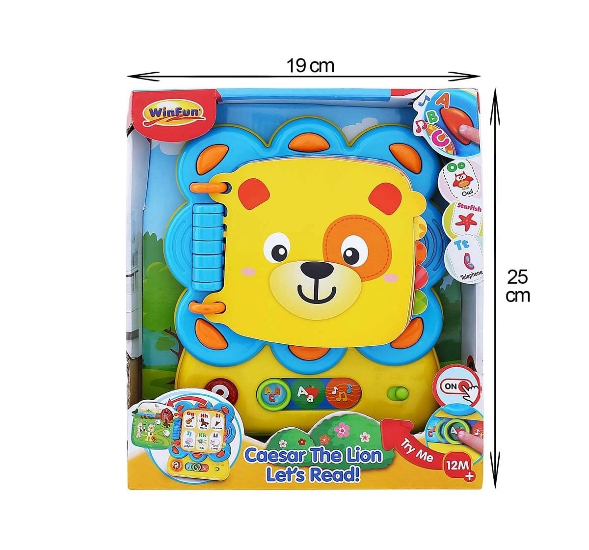 Winfun Caesar the Lion Let’S Read, Multi Color Learning Toys for Kids age 12M+ 