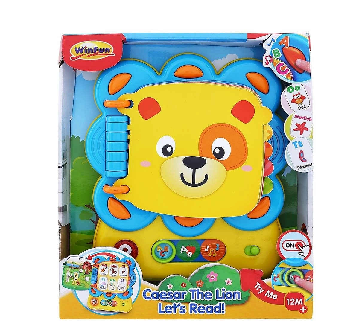 Winfun Caesar the Lion Let’S Read, Multi Color Learning Toys for Kids age 12M+ 