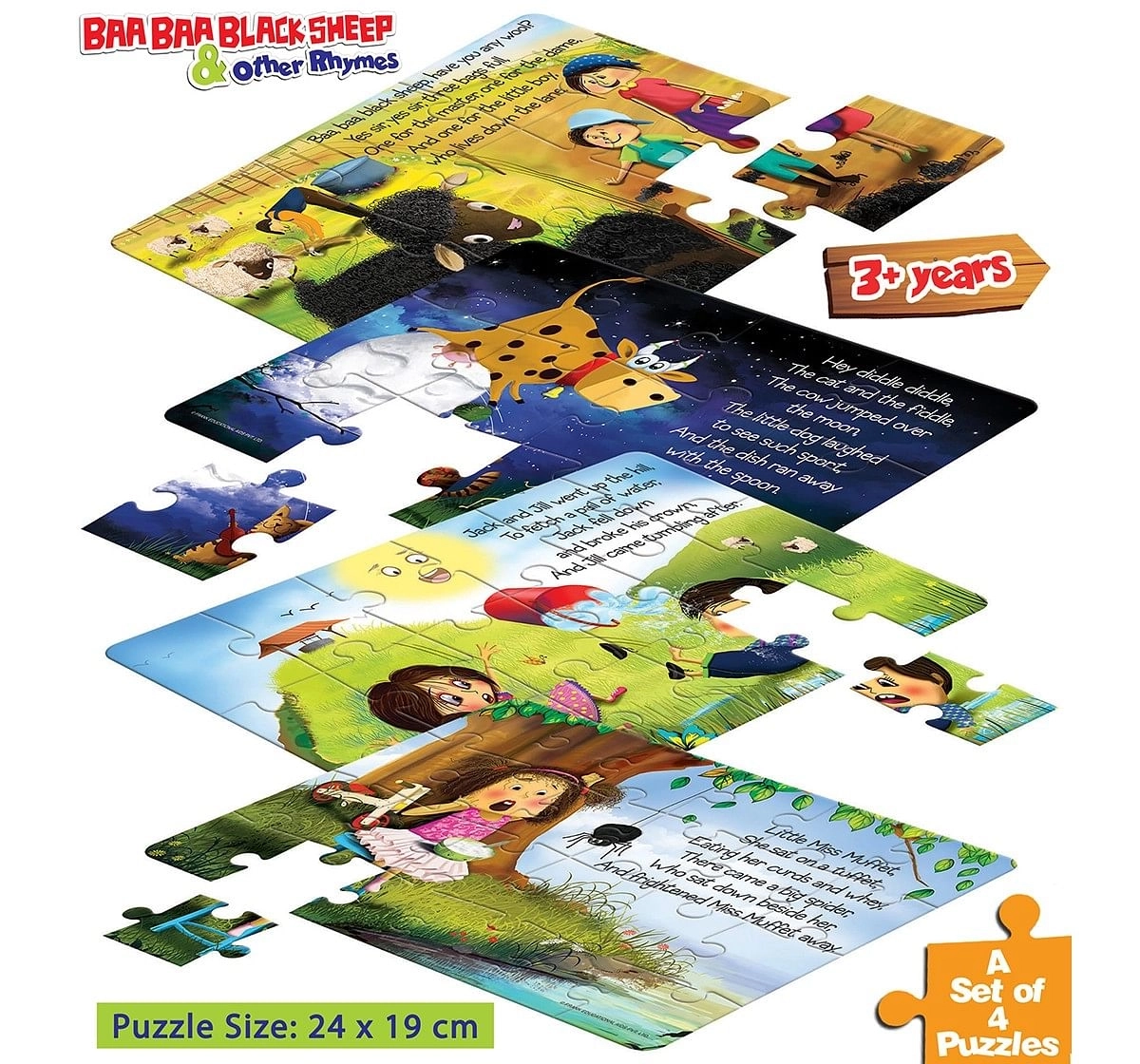 Frank Baa Baa Black Sheep And Other Rhymes Puzzle for Kids age 3Y+ 