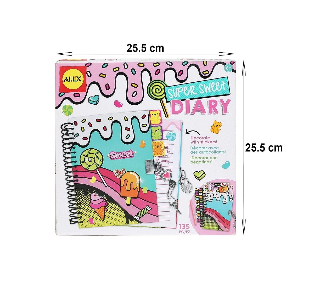 Alex Toys  Super Sweet Diary, Multi Color DIY Art & Craft Kits for Kids age 6Y+ 