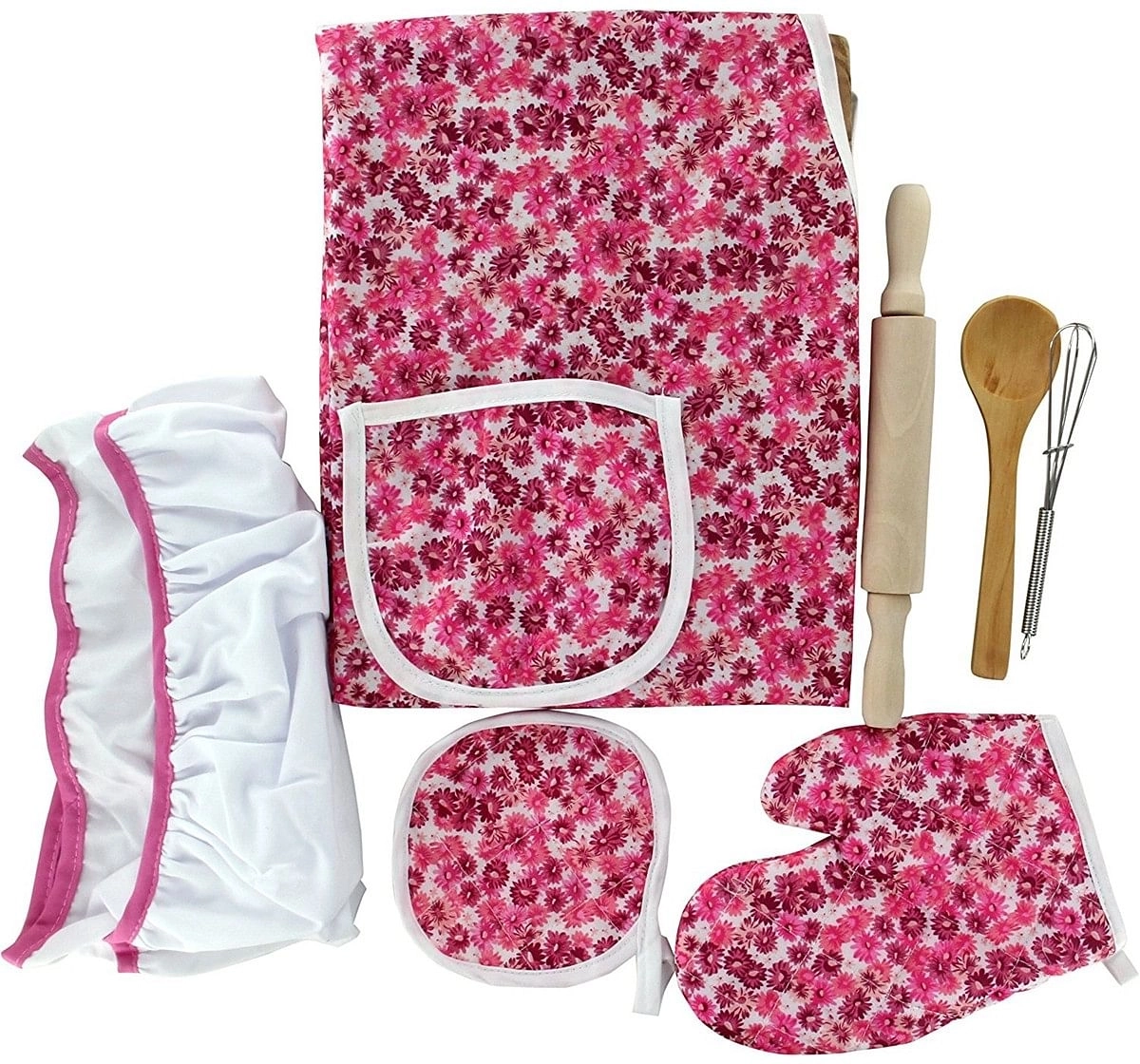 Comdaq Deluxe Chef Set for age 3Y+ (White/Pink) 
