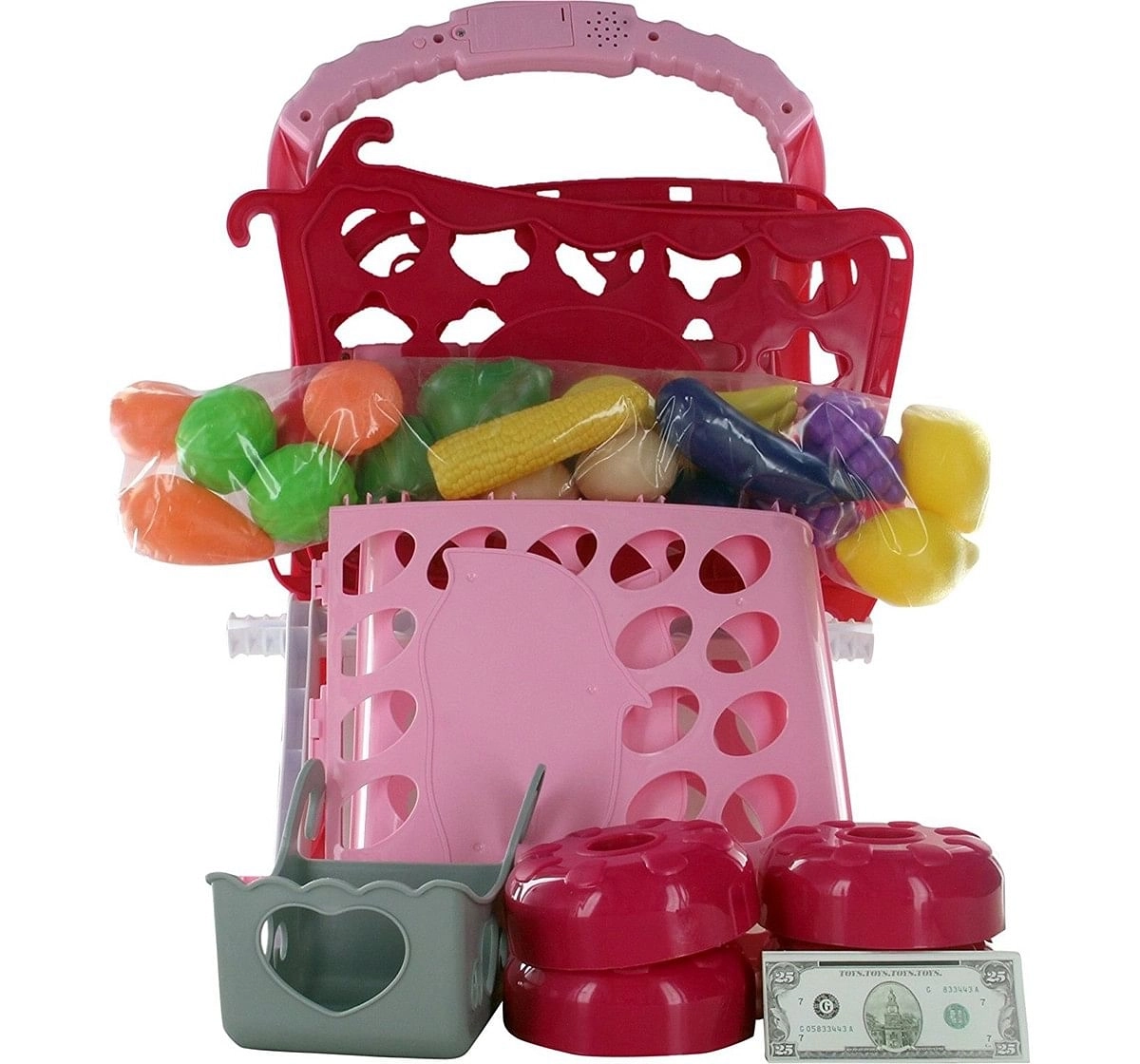 Comdaq Shopping Cart With Light And Music Playset for age 3Y+ (Pink)