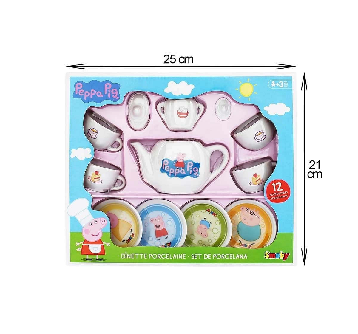 Peppa Pig Smoby and Porcelain Tea Set Kitchen Sets & Appliances for age 3Y+ 