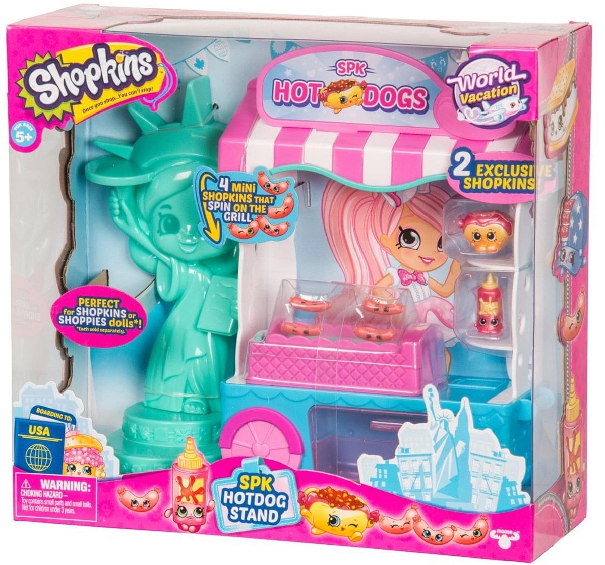 Shopkins Season 8 Usa Hotdog Stand Playset Collectible Dolls for age 3Y+ 
