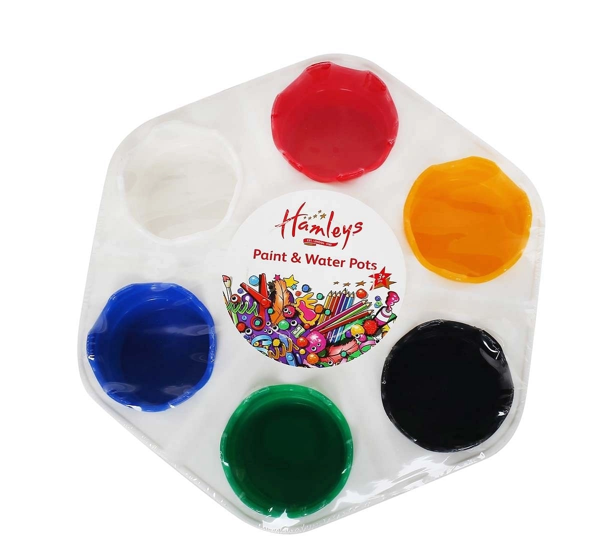 Hamleys Paint and Water Pots, Multi Coloured School Stationary for Kids age 3Y+ 