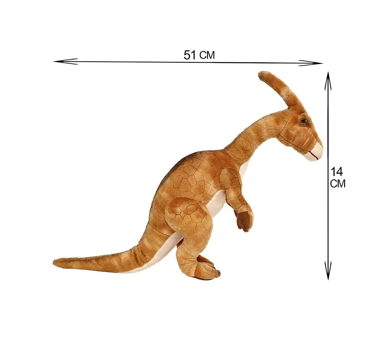  Hamleys Plush Parasaurolophus -Brown Animals & Birds for Kids age 0M+ - 11 Cm (Brown)